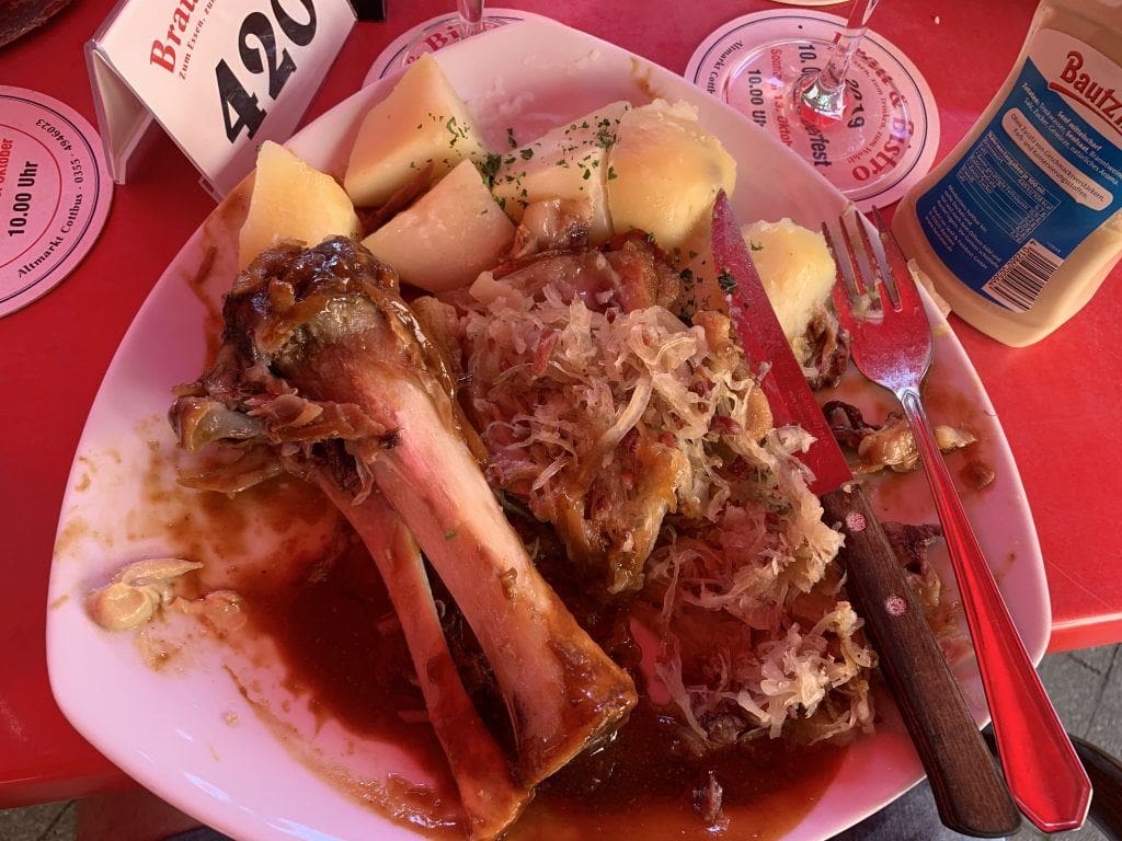 Pork Knuckle Finished Brau & Bistro Cottbus Germany