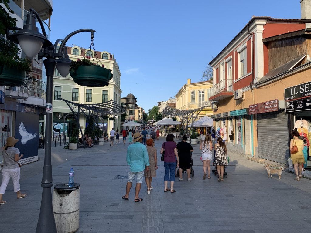 Aleko Bogoridi Blvd Burgas Bulgaria Pedestrian zone