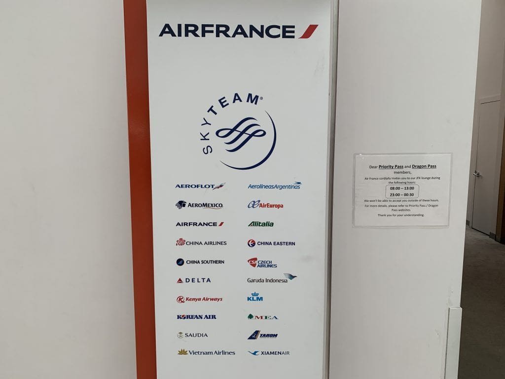 Priority Pass Lounge JFK Terminal 1 Air France Lounge