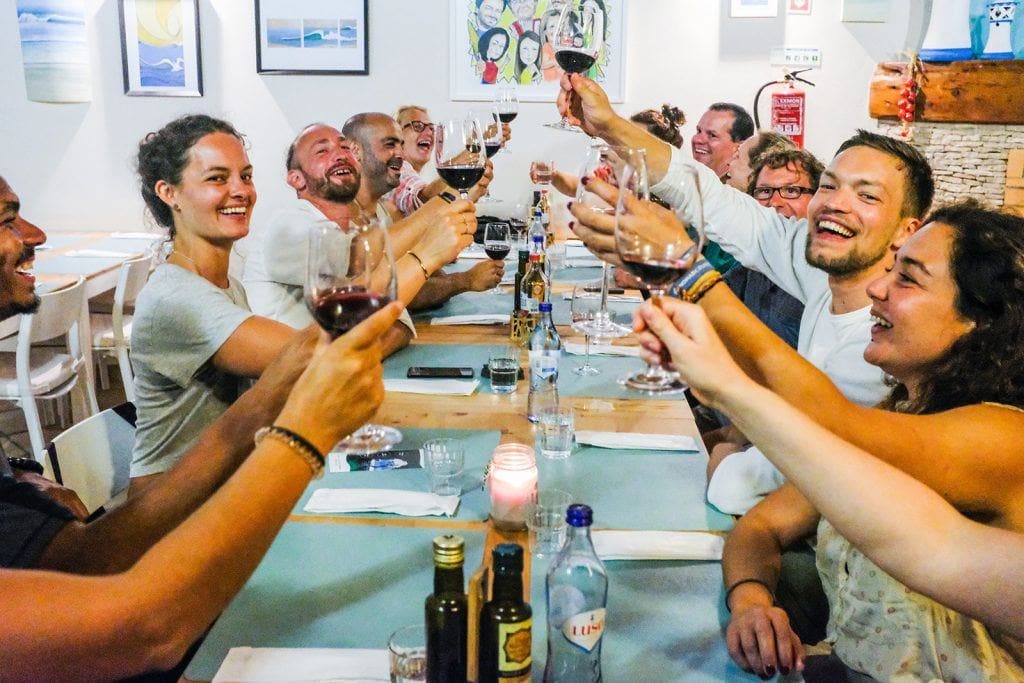 Restaurant dinner campervan caravan portugal Camper Retreats