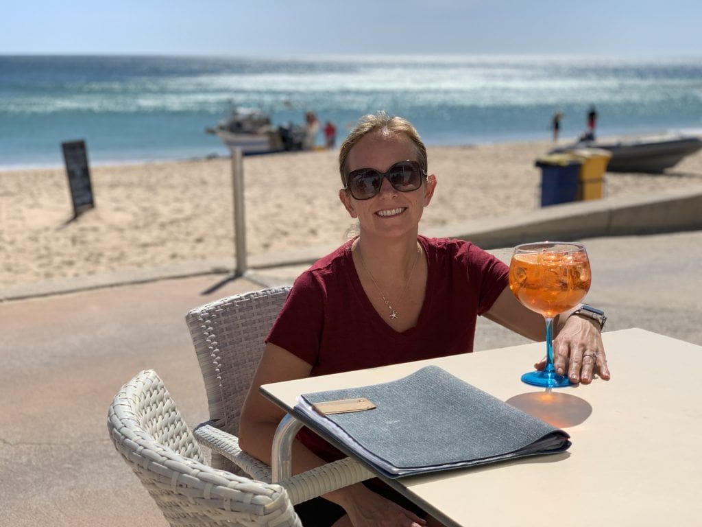 Aperol Spritz at Salema Beach