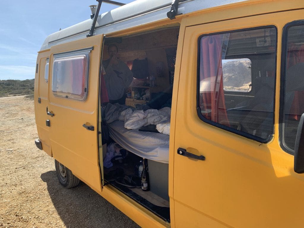 Campervan Brushing Teeth