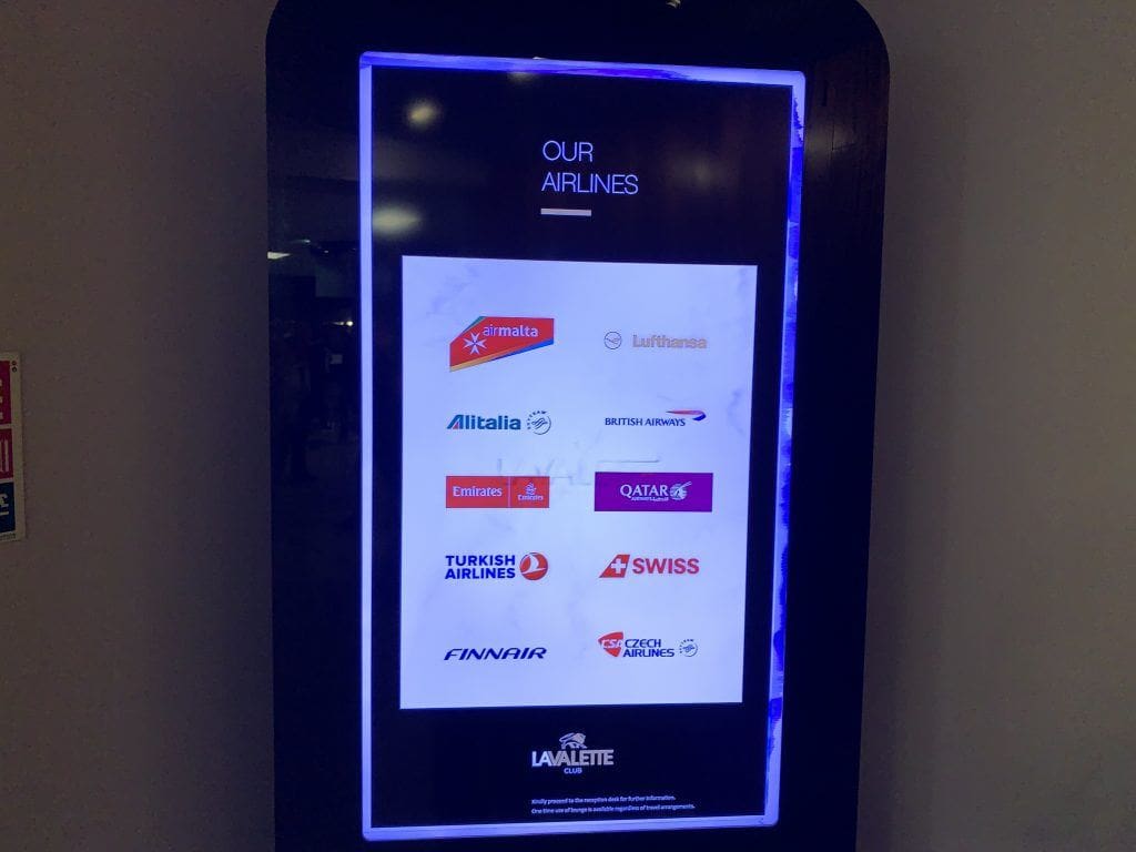 La Valette Lounge Malta Airline Partners