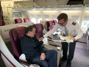 Air Italy Business Class Cabin Milan to New York JFK
