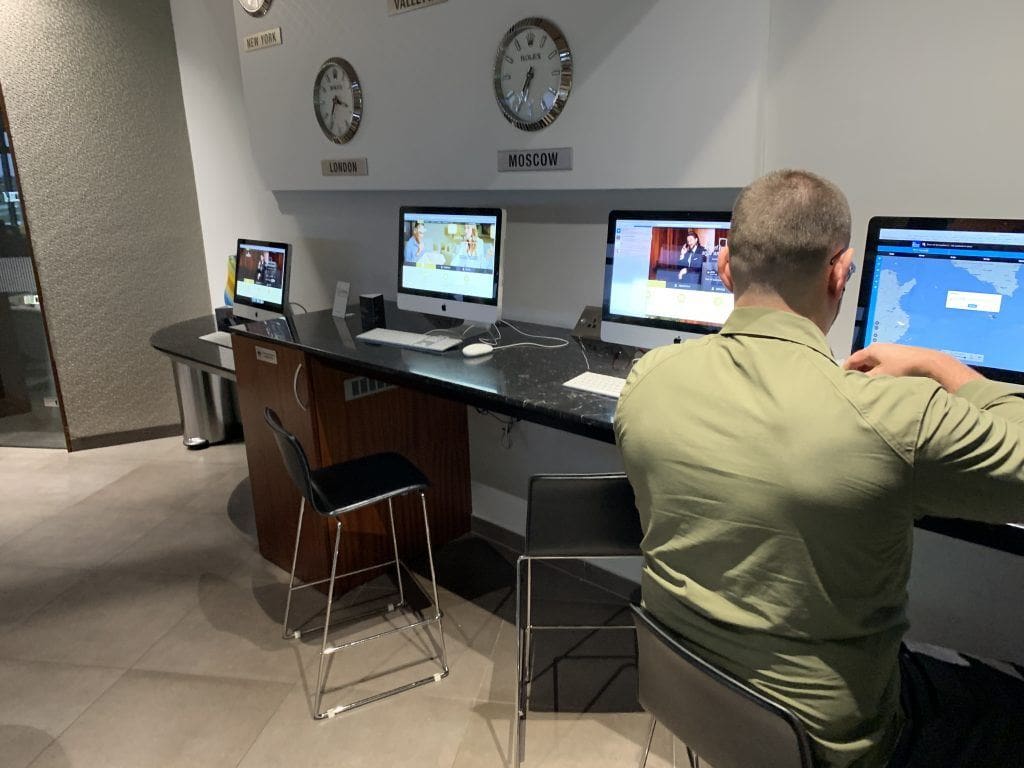 Malta Priority Pass Lounge View of Computers