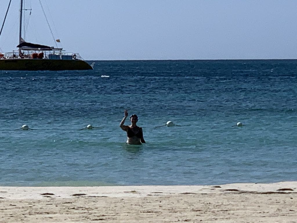 Swimming in Negril Jamaica