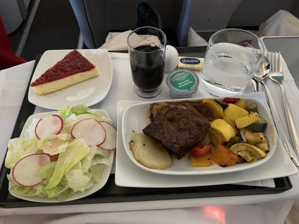 Avianca A330 Business Class Meal IAD-BOG