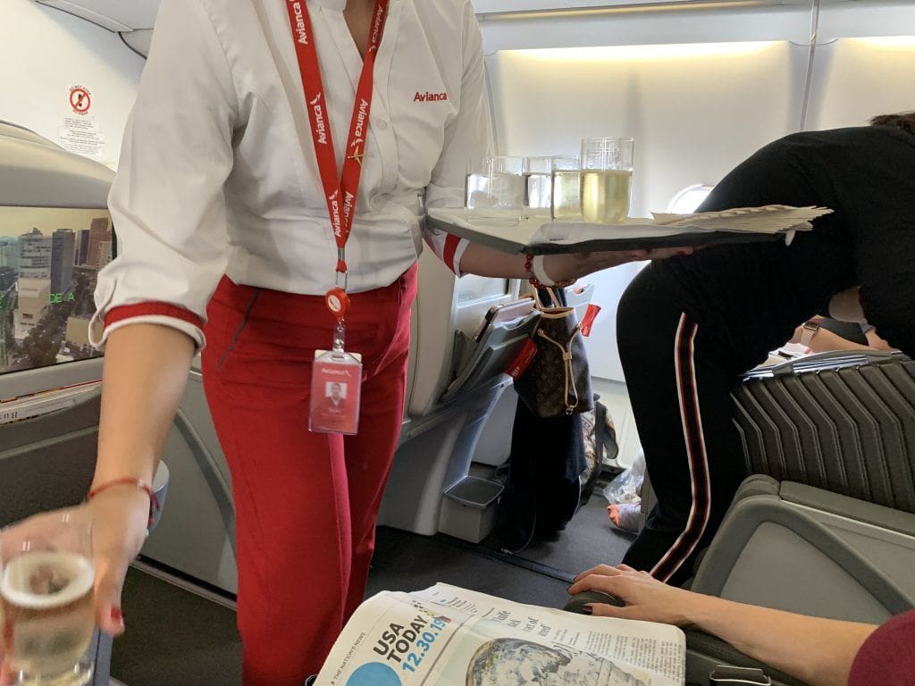 Avianca Business Class A330 Pre-Departure Beverage