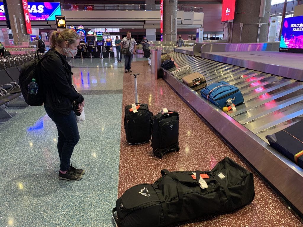 baggage claim flying during COVID-19