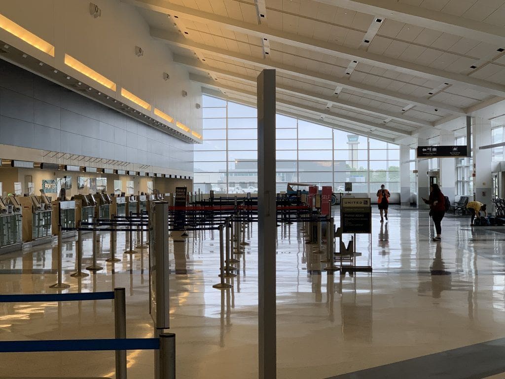 empty terminal flying during covid